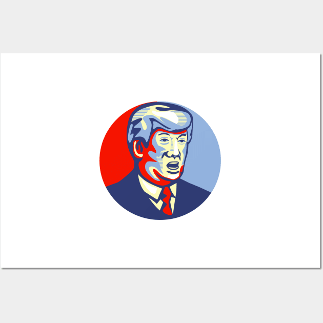 Donald Trump 2016 Republican Candidate Wall Art by retrovectors